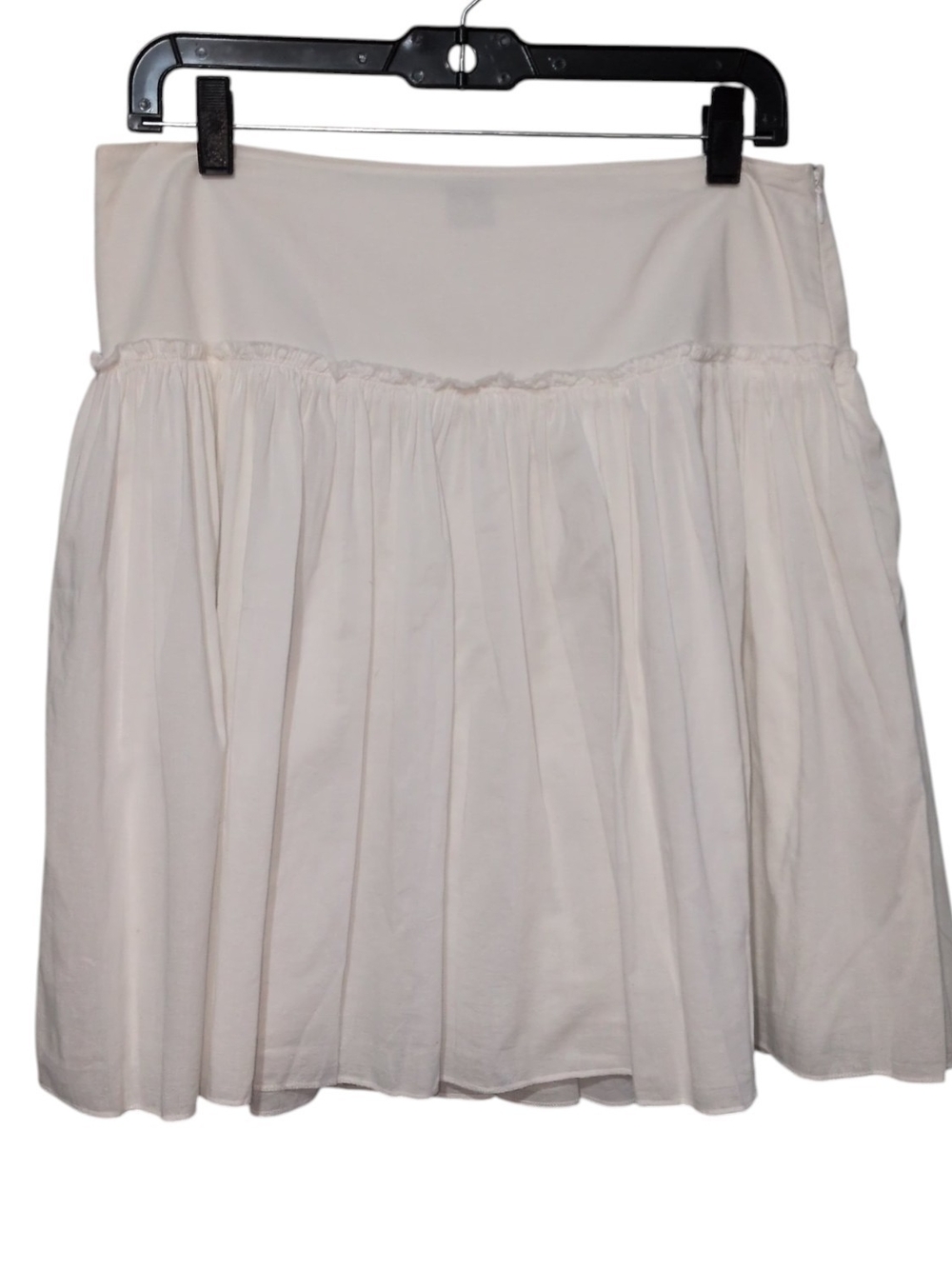 GAP Y2K Oversized 4 - 36 inch Waist White Cotton Lined Circle Skater Skirt